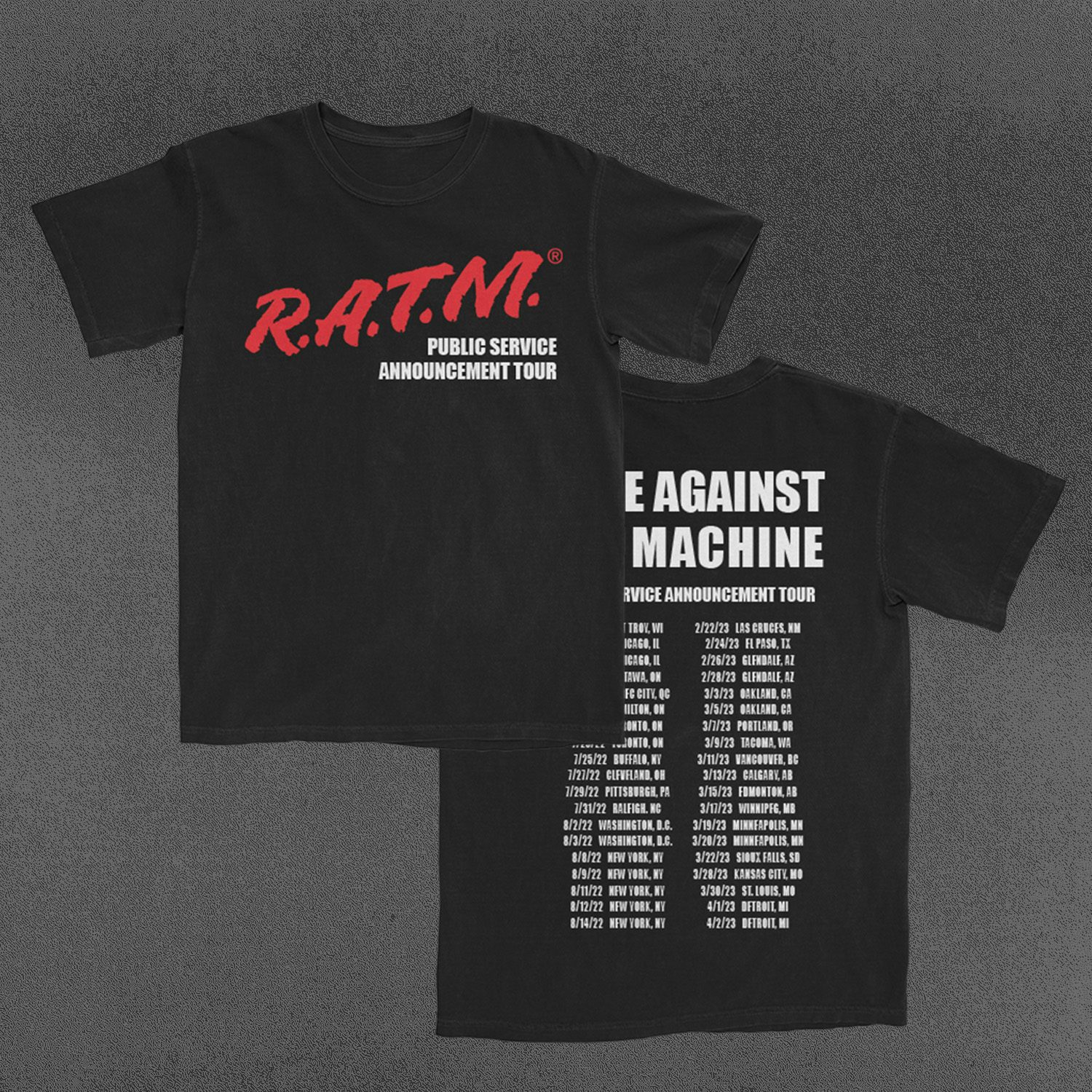 Rage Against The Machine RATM PSA Tour T-Shirt